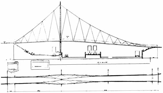 Рис. 2.83. Схема пешеходного моста Розенштейнпарк в Штутгарте