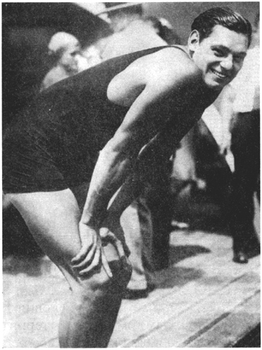 Д. Вейсмюллер (США) - один из лучших пловцов мира 20-х гг. Первый спортсмен, проплывший 100 м менее чем за 1 мин. Олимпийский чемпион (1924, 1928). Снимался в роли Тарзана в одноименном фильме