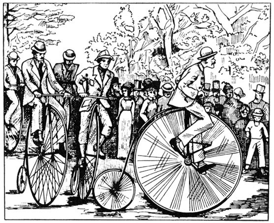 Зарисовка одного из состязаний Мельбурнского велоклуба ("Сайентифик Америкэн", 1879)