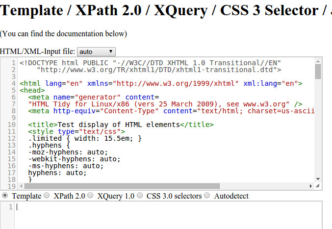 Окно Xidel для парсинга XML HTML документов
